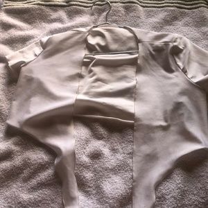 Large White Tie Blouse